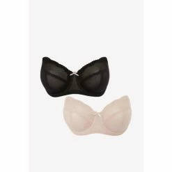 Gorgeous DD 2 Pack Non-Padded Strapless Bra For Female