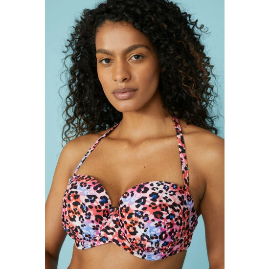Gorgeous Bright Animal Underwire Strapless Bikini Top For Female 2 Gorgeous Bright Animal Underwire Strapless Bikini Top For Female - Image 2