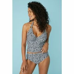 Gorgeous Animal Plunge Non Pad Tankini For Female