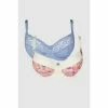 Gorgeous Dd 2 Pack Summer Ditsy Print Non Pad Balcony Bra For Female