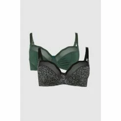 Gorgeous Dd 2 Pack Animal Spot Non Pad Balcony Bra For Female