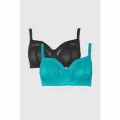 Gorgeous Dd 2 Pack Geo Mesh Non Pad Balcony Bra For Female