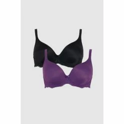 Gorgeous Dd 2 Pack Moulded Lace Wing T-shirt Bra For Female