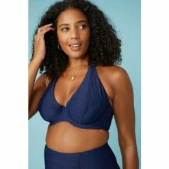 Gorgeous Textured Plunge Halter Nonpad Bikini For Female -Gorgeous Sales Shop unnamed file 555