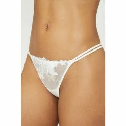 Gorgeous Lily Embroidery Bridal Thong For Female