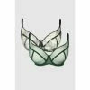 Gorgeous Dd 2 Pack Floral Sheer Non Pad Plunge Bra For Female